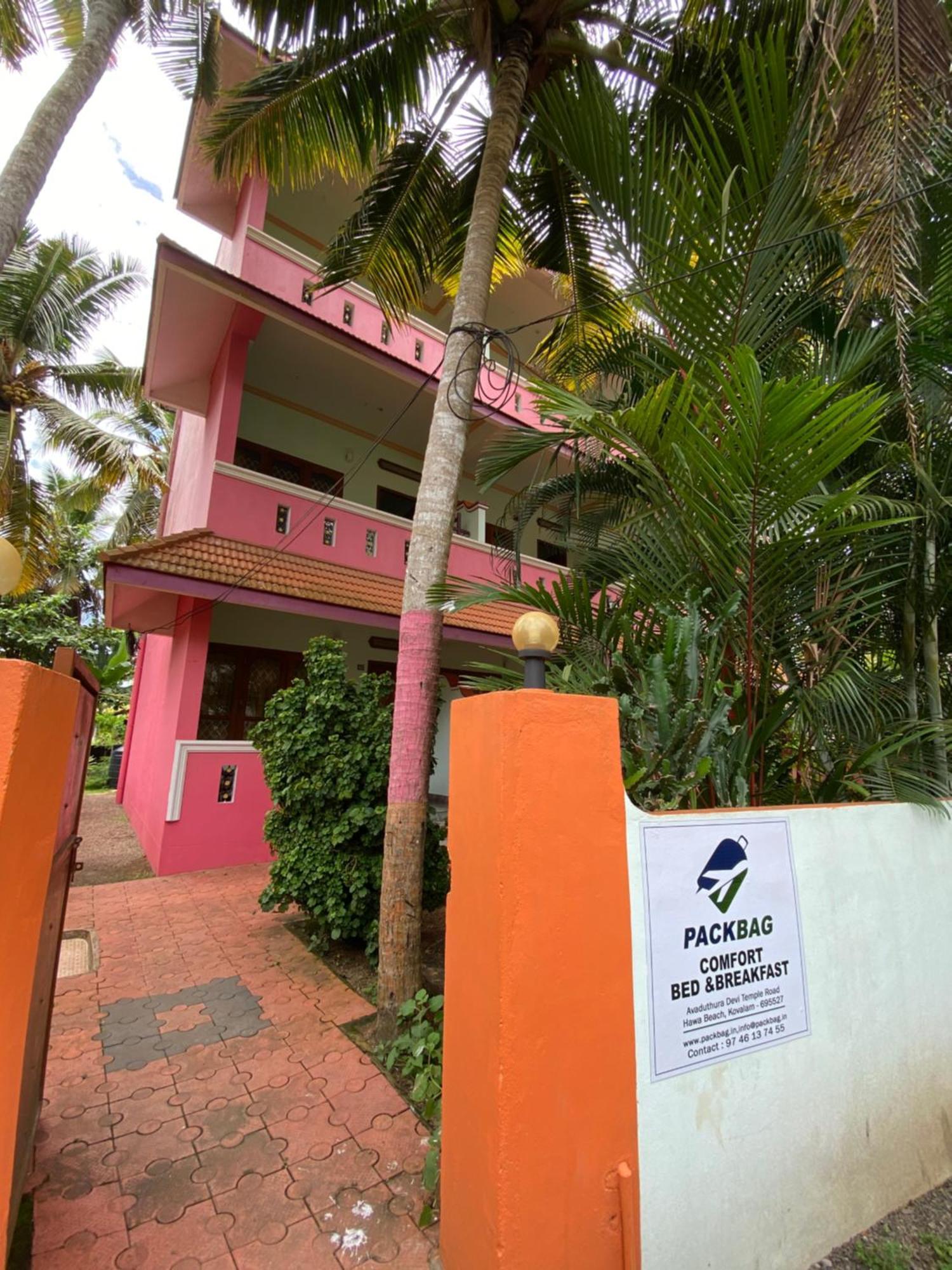 Packbag Comfort Bed & Breakfast Kovalam Exterior photo